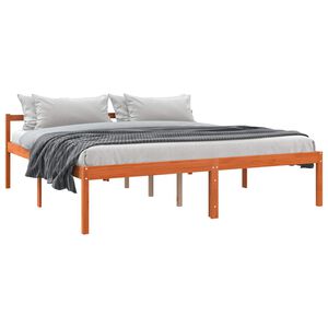 vidaXL Bedframe Wasbruin 200 x 200 cm Massief grenenhout