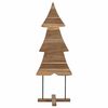 vidaXL Kerstboom met standaard Bruin 90 cm Massief teakhout