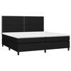 vidaXL Boxspring met matras en LED stof zwart 200x200 cm