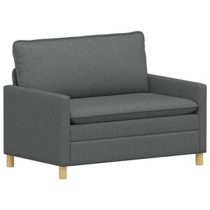 vidaXL Bank Donkergrijs 126 x 81 x 87,5 cm Stof