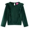 vidaXL Kinderblouse met ruches 104 donkergroen