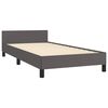 vidaXL Bedframe met hoofdeinde zonder matras 80x200 cm grijs