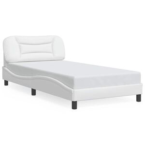 vidaXL Bedframe zonder matras "Hvar" kunstleer wit 100x203 cm