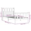 vidaXL Bedframe massief hout 90x200 cm
