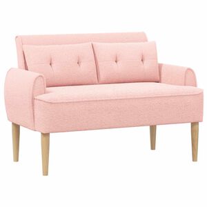 vidaXL Loungebank met knopencomfort Roze 117 x 67 x 77 cm Boucl&eacute;