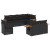 vidaXL Patio Sofa Set 8-zits Black