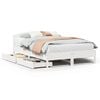 vidaXL Bedframe zonder matras massief grenenhout wit 120x200 cm