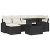 vidaXL Tuin Sofa Set 7 st Zwart Poly riet
