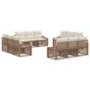 vidaXL Tuinbankenset 12 pcs Beige poly rattan