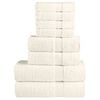 vidaXL 8-delige Handdoekenset SOLUND 600 g/m&sup2; cr&egrave;mekleurig