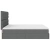 vidaXL Ottoman bed met matrassen 160x200cm stof donkergrijs