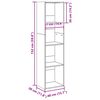 vidaXL Boekenkast 40x30x152 cm bewerkt hout artisanaal eikenkleurig