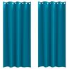 vidaXL Zwart-out Gordijnen met Ringen 2 st Turquoise 225 x 140 cm