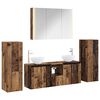 vidaXL Badkamermeubelset 6 pcs Oud hout Bewerkt hout en glas