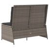 vidaXL Tuinbank Grijs poly rattan