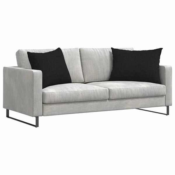 vidaXL Sofa Kussens 2 stuks Zwart 70 x 50 cm Stof