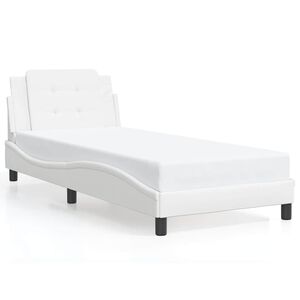 vidaXL Bedframe zonder matras "Zadar" kunstleer wit 90x190 cm
