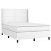 vidaXL Boxspring met matras kunstleer wit 140x200 cm