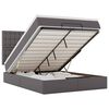 vidaXL Ottoman bed met matras en LED's 140x200cm kunstleer grijs
