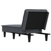 vidaXL Chaise longue fluweel donkergrijs