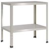 vidaXL Planttafel 100 x 50 x 80 cm Roestvrij staal zilver