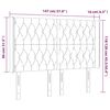 vidaXL Hoofdbord LED 147x16x118/128 cm stof donkerbruin
