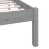vidaXL Bedframe massief grenenhout grijs 150x200 cm