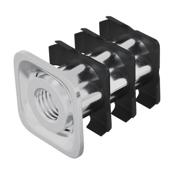 vidaXL Draadbuis Invoeg 12 pcs Zwart en Zilver 15,8 x 15,8 x 22,5 mm