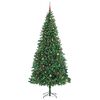 vidaXL Kunstkerstboom Groen 300 cm PVC en Metaal en Plastic