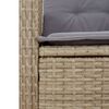vidaXL 5-delige Tuinset met kussens poly rattan gemengd beige