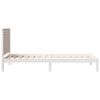 vidaXL Bedframe extra lang zonder matras massief hout wit 90x210 cm
