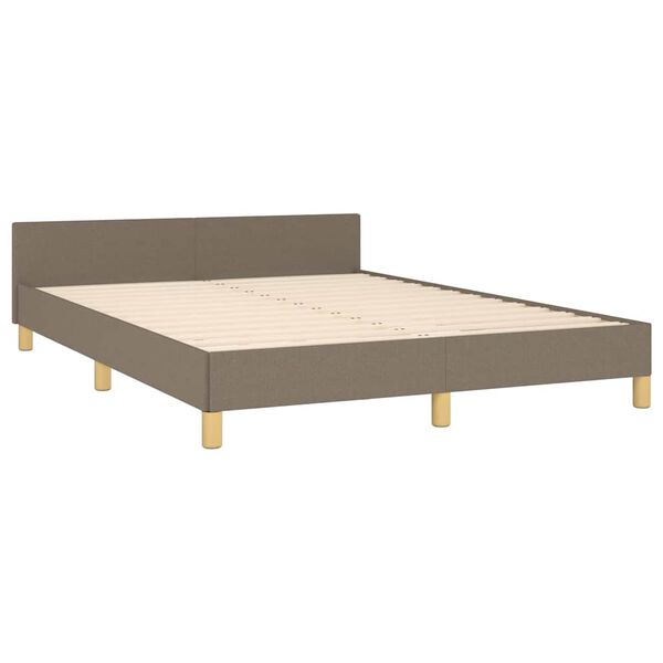 vidaXL Bedframe zonder matras stof taupe 140x190 cm
