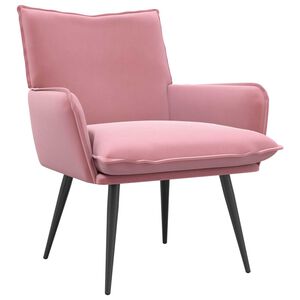 vidaXL Fauteuil Roze fluweel