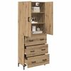 vidaXL Highboard Artisan Eiken 69,5 x 34 x 180 cm Bewerkt hout