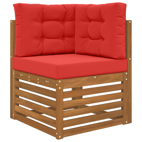 vidaXL Buiten bankkussen 3 pcs Rood Polyester