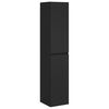 vidaXL Wand Gemonteerde Badkamerkast Zwart 33 x 34,5 x 160 cm
