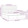 vidaXL Boxspring met matras fluweel lichtgrijs 160x200 cm