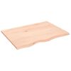 vidaXL Tafelblad 80x60x2 cm onbehandeld massief eikenhout