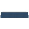 vidaXL Bedframe met matras met matras 2 pcs Blauw Stof