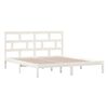 vidaXL Bedframe massief hout wit 180x200 cm