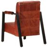 vidaXL Fauteuil 60x80x87 cm echt geitenleer donkerbruin