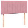 vidaXL Boxspring met matras fluweel roze 100x220 cm