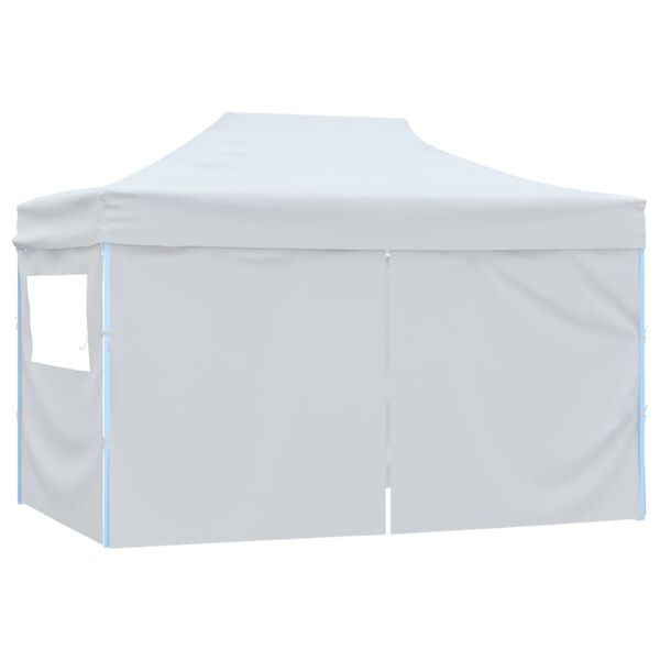 vidaXL Partytent met 4 zijwanden inklapbaar 3x4,5 m wit