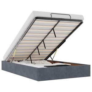vidaXL Bedframe zonder matras 120x200 cm fluweel donkergrijs