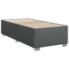 vidaXL Boxspring met matras stof donkergrijs 90x200 cm