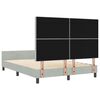 vidaXL Boxspringbed met hoofdeinde Lichtgrijs 140 x 200 cm Fluweel