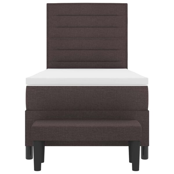 vidaXL Boxspringbed met matras Donkerbruin 80 x 200 cm Stof