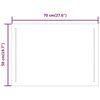vidaXL Badkamerspiegel LED 70x50 cm