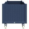 vidaXL Plantenbak met wielen 160x50x54 cm polypropeen blauwgrijs