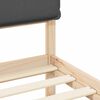 vidaXL Bedframe met Gevoerd Hoofdgedeelte Donkergrijs 180 x 200 cm